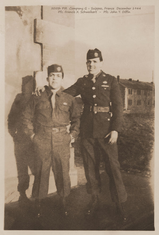 Pfc Francis X. Schweikert and Pfc. John Diffin